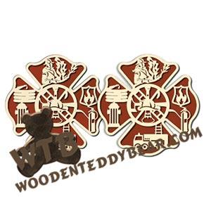 Firefighter's Plaque fretwork scroll saw pattern |The Wooden Teddy Bear