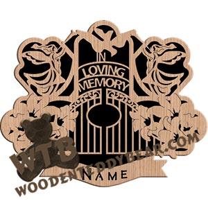 Memorial Plaque fretwork scroll saw pattern |The Wooden Teddy Bear