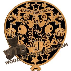 Birthday Plaque fretwork scroll saw pattern |The Wooden Teddy Bear