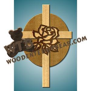 Rose Cross fretwork scroll saw pattern |The Wooden Teddy Bear