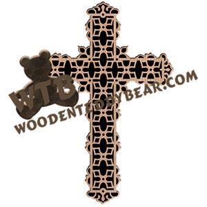 Lacy Cross fretwork scroll saw pattern |The Wooden Teddy Bear