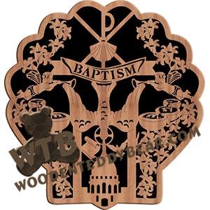 Baptism Plaque fretwork scroll saw pattern |The Wooden Teddy Bear
