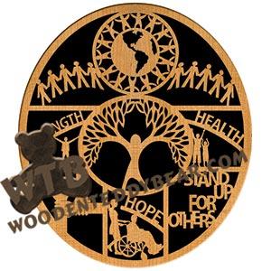 Social Worker Plaque fretwork scroll saw pattern |The Wooden Teddy Bear