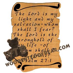 Scrolls Psalm 27:1 fretwork scroll saw pattern |The Wooden Teddy Bear