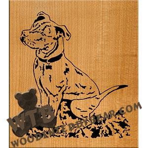 Pit Bull Puppy fretwork scroll saw pattern |The Wooden Teddy Bear