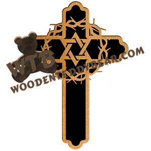 Crown of Thorns Cross fretwork scroll saw pattern |The Wooden Teddy Bear
