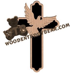 Dove Cross fretwork scroll saw pattern |The Wooden Teddy Bear