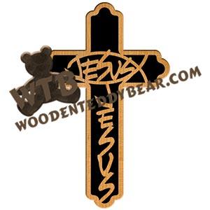 Jesus Fish Cross fretwork scroll saw pattern |The Wooden Teddy Bear