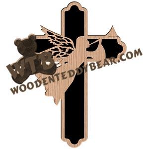 Angel Cross fretwork scroll saw pattern |The Wooden Teddy Bear