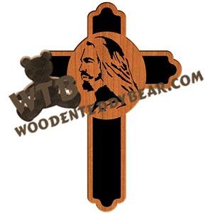 Jesus Portrait Cross fretwork scroll saw pattern |The Wooden Teddy Bear