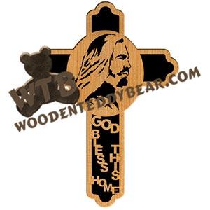 God Bless Cross fretwork scroll saw pattern |The Wooden Teddy Bear