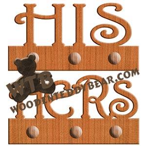 His & Hers Key Plaques fretwork scroll saw pattern |The Wooden Teddy Bear