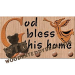 God Bless Key Plaque fretwork scroll saw pattern |The Wooden Teddy Bear