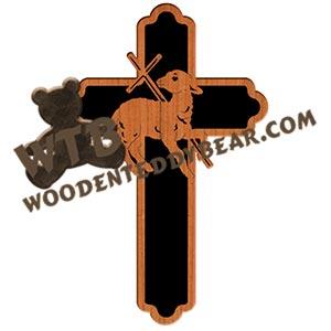 Lamb of God Cross fretwork scroll saw pattern |The Wooden Teddy Bear