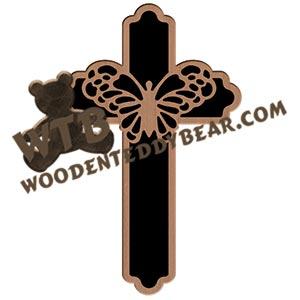 Butterfly Cross fretwork scroll saw pattern |The Wooden Teddy Bear