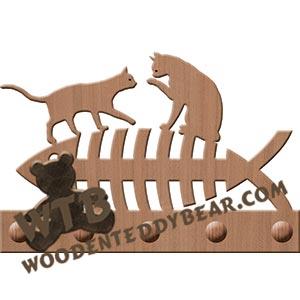 Cats Key Plaque fretwork scroll saw pattern |The Wooden Teddy Bear