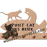 Cats Key Plaque #2 fretwork scroll saw pattern |The Wooden Teddy Bear