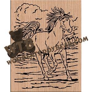 Running Horse #2 fretwork scroll saw pattern |The Wooden Teddy Bear
