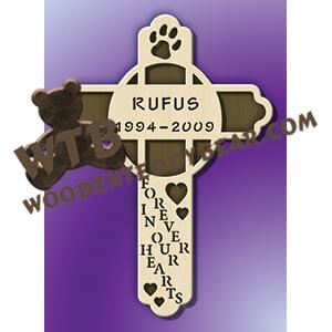 Pet Memorial Cross fretwork scroll saw pattern |The Wooden Teddy Bear