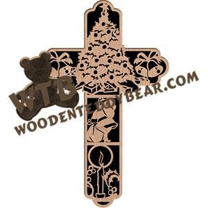 Christmas Cross fretwork scroll saw pattern |The Wooden Teddy Bear
