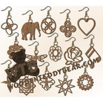 Earring Set #1 fretwork scroll saw pattern |The Wooden Teddy Bear