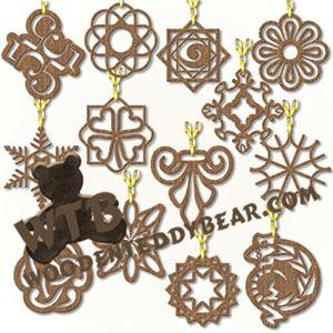 Pendant Set #1 fretwork scroll saw pattern |The Wooden Teddy Bear
