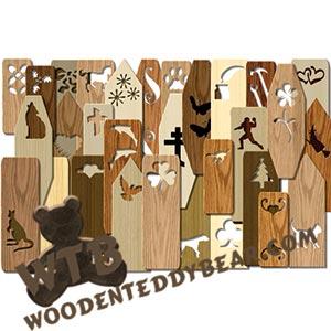 Bookmark Set #1 fretwork scroll saw pattern |The Wooden Teddy Bear
