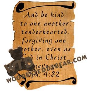 Scrolls Ephesians 4:32 fretwork scroll saw pattern |The Wooden Teddy Bear