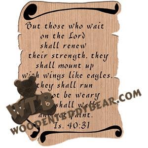 Scrolls Isaiah 40:31 fretwork scroll saw pattern |The Wooden Teddy Bear