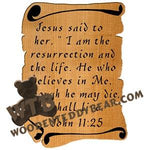 Scrolls John 11:25 fretwork scroll saw pattern |The Wooden Teddy Bear