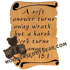 Scrolls Proverbs 15:1 fretwork scroll saw pattern |The Wooden Teddy Bear