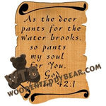 Scrolls Psalm 42:1 fretwork scroll saw pattern |The Wooden Teddy Bear