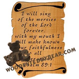 Scrolls Psalm 89:1 fretwork scroll saw pattern |The Wooden Teddy Bear