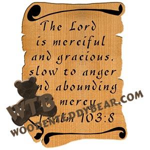 Scrolls Psalm 103:8 fretwork scroll saw pattern |The Wooden Teddy Bear