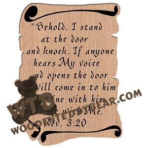 Scrolls Revelation 3:20 fretwork scroll saw pattern |The Wooden Teddy Bear