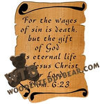 Scrolls Romans 6:23 fretwork scroll saw pattern |The Wooden Teddy Bear
