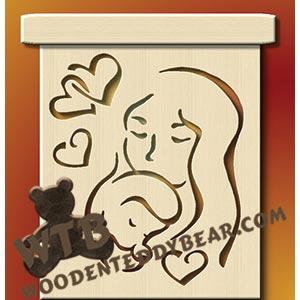 Mother & Child Night Light fretwork scroll saw pattern |The Wooden Teddy Bear