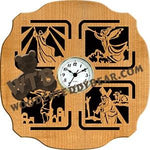 Easter Clock fretwork scroll saw pattern |The Wooden Teddy Bear