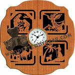 Nativity Clock fretwork scroll saw pattern |The Wooden Teddy Bear