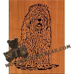 Old English Sheepdog fretwork scroll saw pattern |The Wooden Teddy Bear