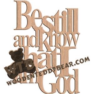 Be Still and Know fretwork scroll saw pattern |The Wooden Teddy Bear