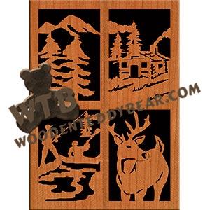Nature Window fretwork scroll saw pattern |The Wooden Teddy Bear