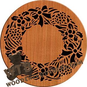 Ribbon Wreath Plaque fretwork scroll saw pattern |The Wooden Teddy Bear