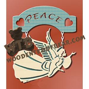 Peace Angel fretwork scroll saw pattern |The Wooden Teddy Bear