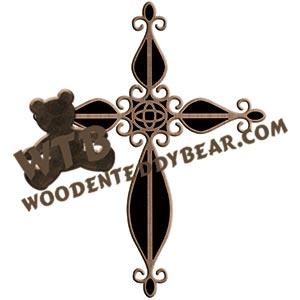 Dainty Cross fretwork scroll saw pattern |The Wooden Teddy Bear