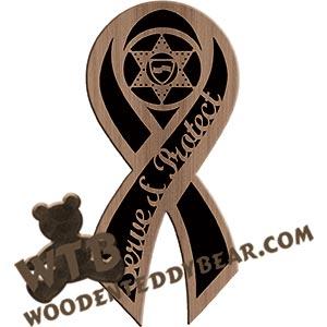 Serve & Protect Freedom Ribbon #1 fretwork scroll saw pattern |The Wooden Teddy Bear