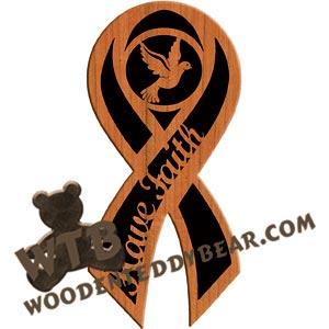 Have Faith Freedom Ribbon fretwork scroll saw pattern |The Wooden Teddy Bear