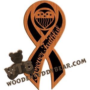 Forever Faithful Freedom Ribbon fretwork scroll saw pattern |The Wooden Teddy Bear