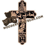 Night Before Christmas Cross fretwork scroll saw pattern |The Wooden Teddy Bear