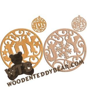 Joy Trivets with Ornaments fretwork scroll saw pattern |The Wooden Teddy Bear